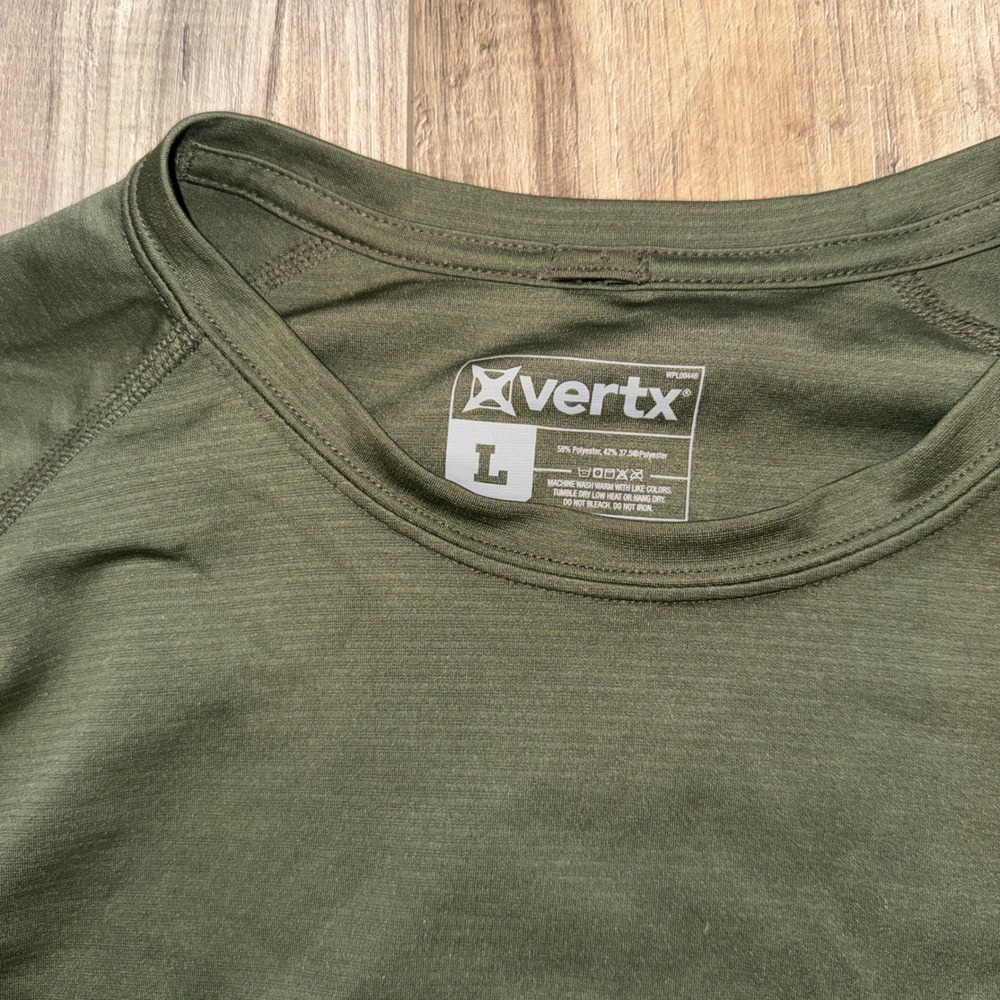 Vertx Long Sleeve Tactical Shirt Mens Large Green Performance Athletic - Picture 4 of 6